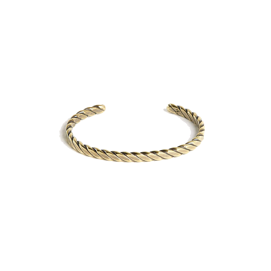 The Plait Cuff - Work Patina - Brass