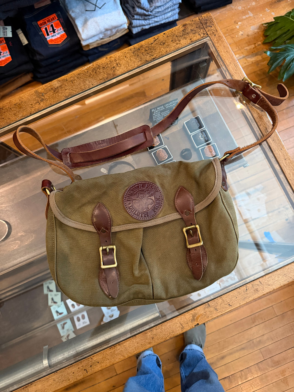 Vintage Duluth Pack Shell Bag - Green