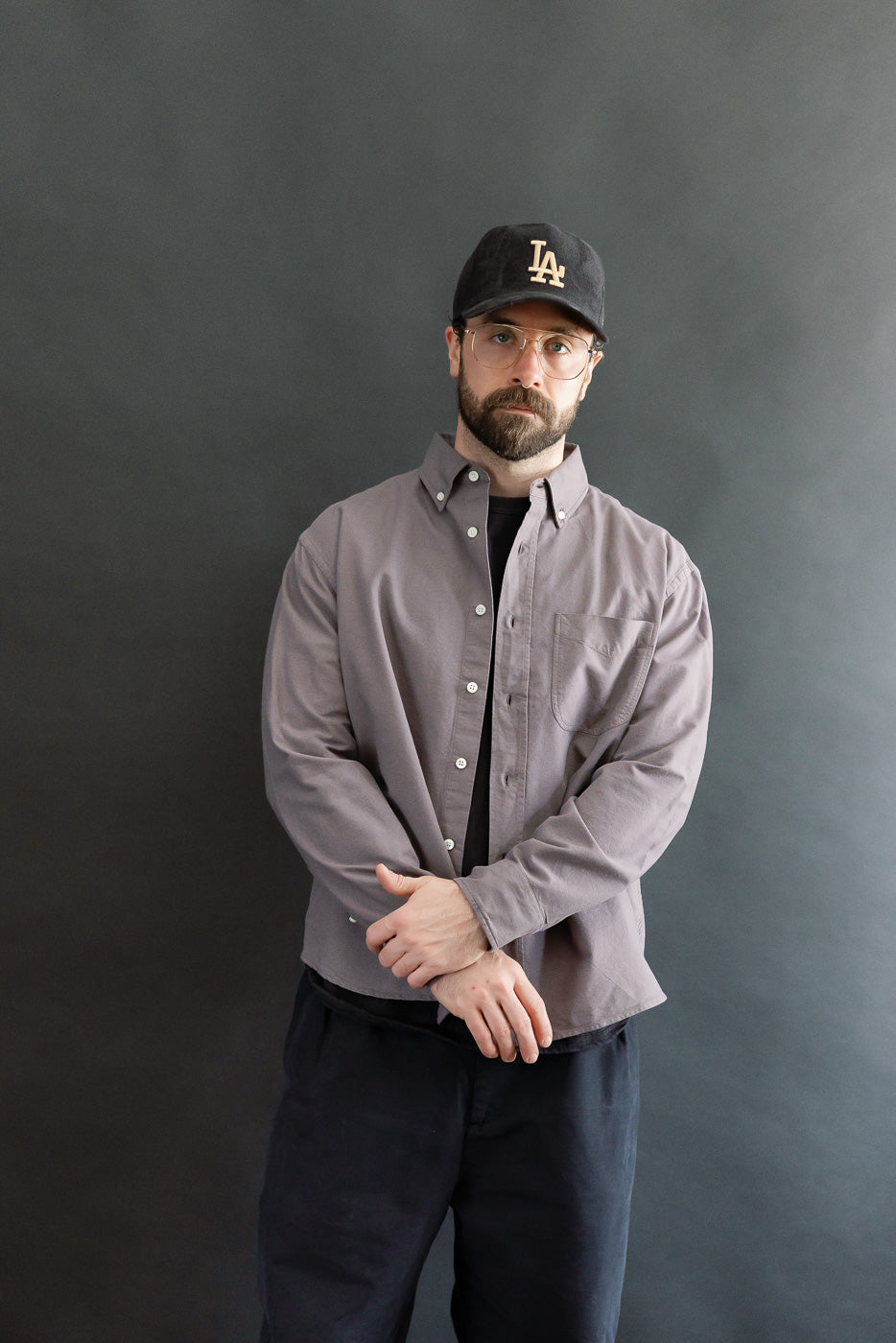 Big Oxford Cotton - Dusty Purple