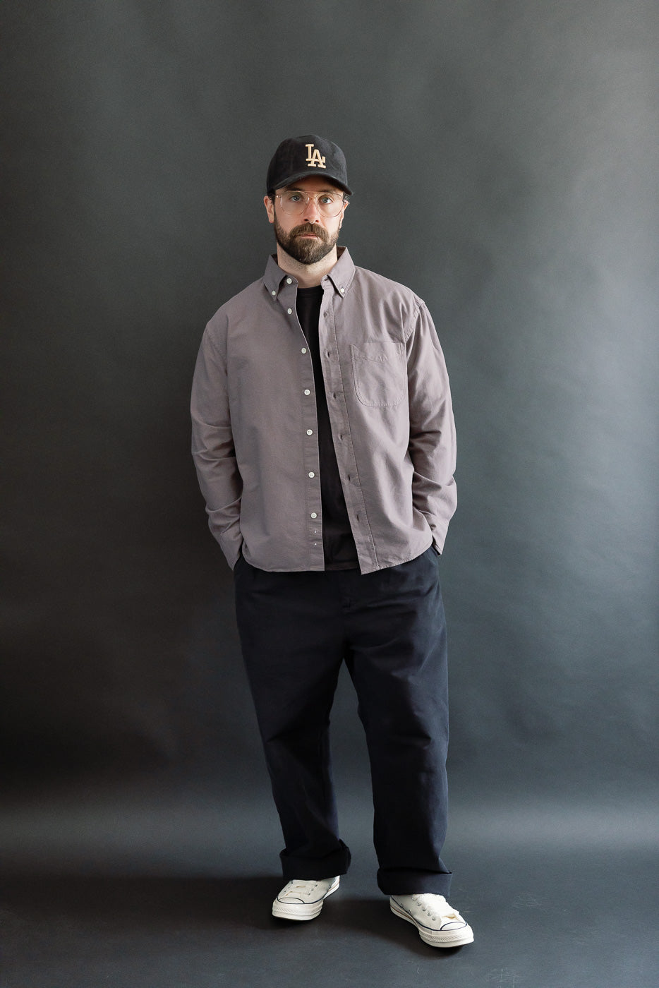 Big Oxford Cotton - Dusty Purple