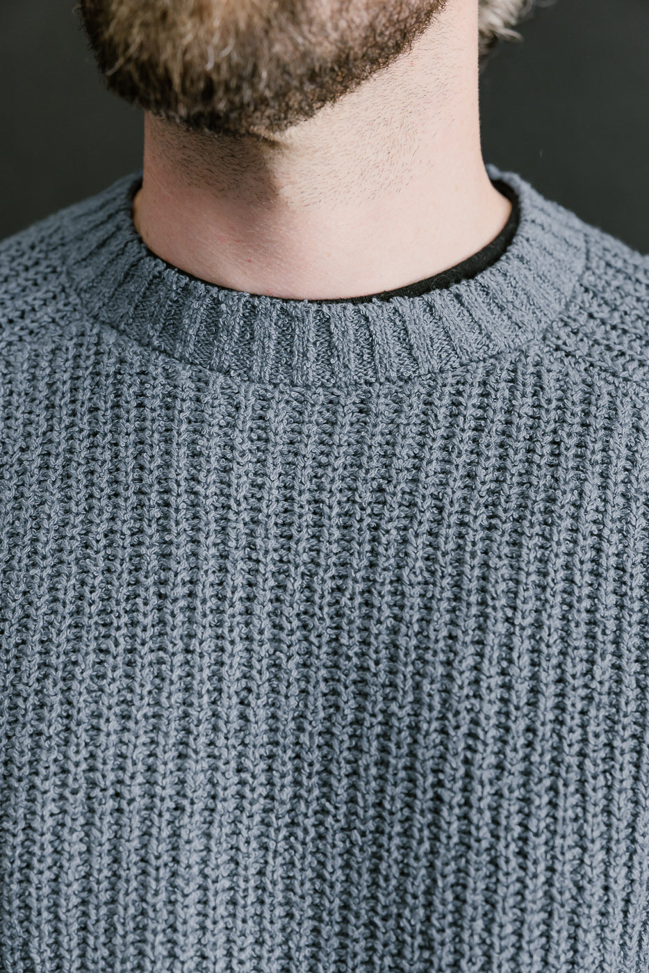 Cotton Crewneck Bouclé Sweater - Lapis