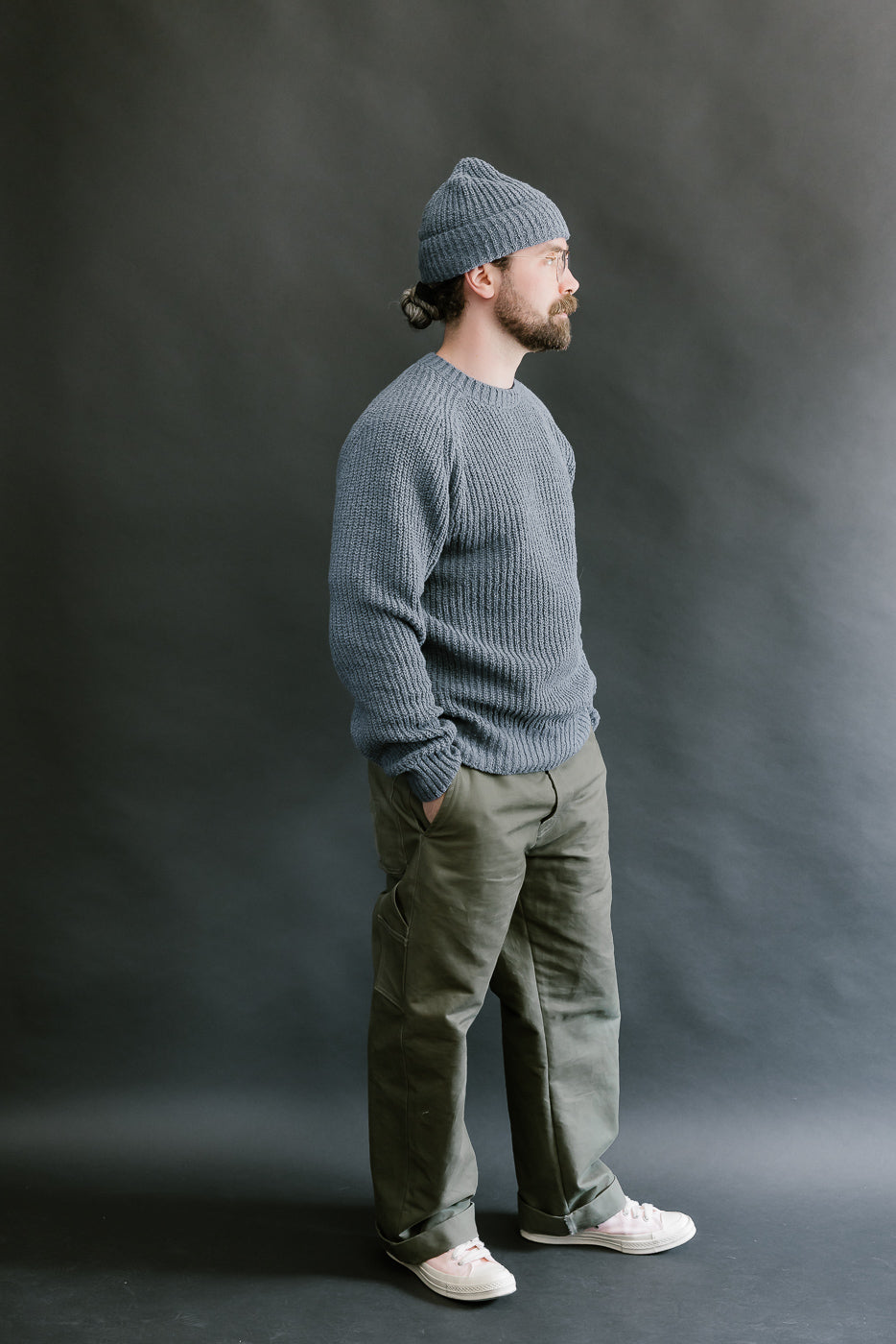 Cotton Crewneck Bouclé Sweater - Lapis