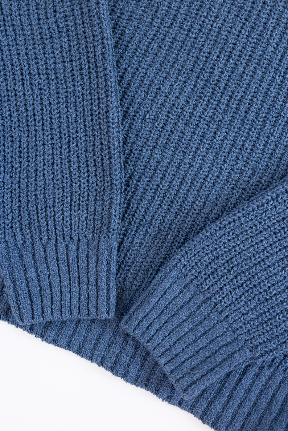 Cotton Crewneck Bouclé Sweater - Lapis