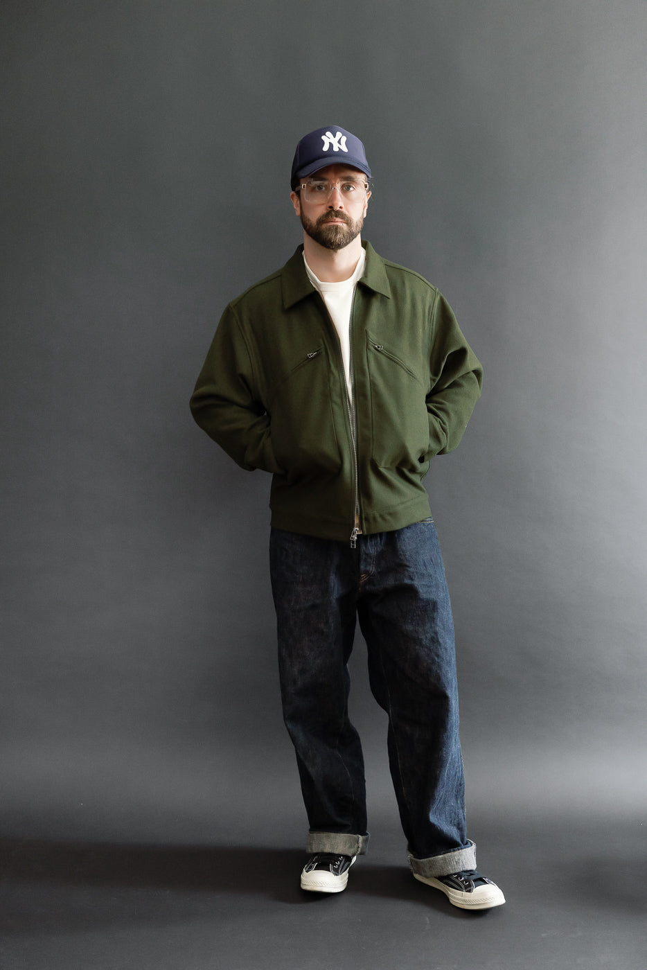 Full body front view of a 5'9