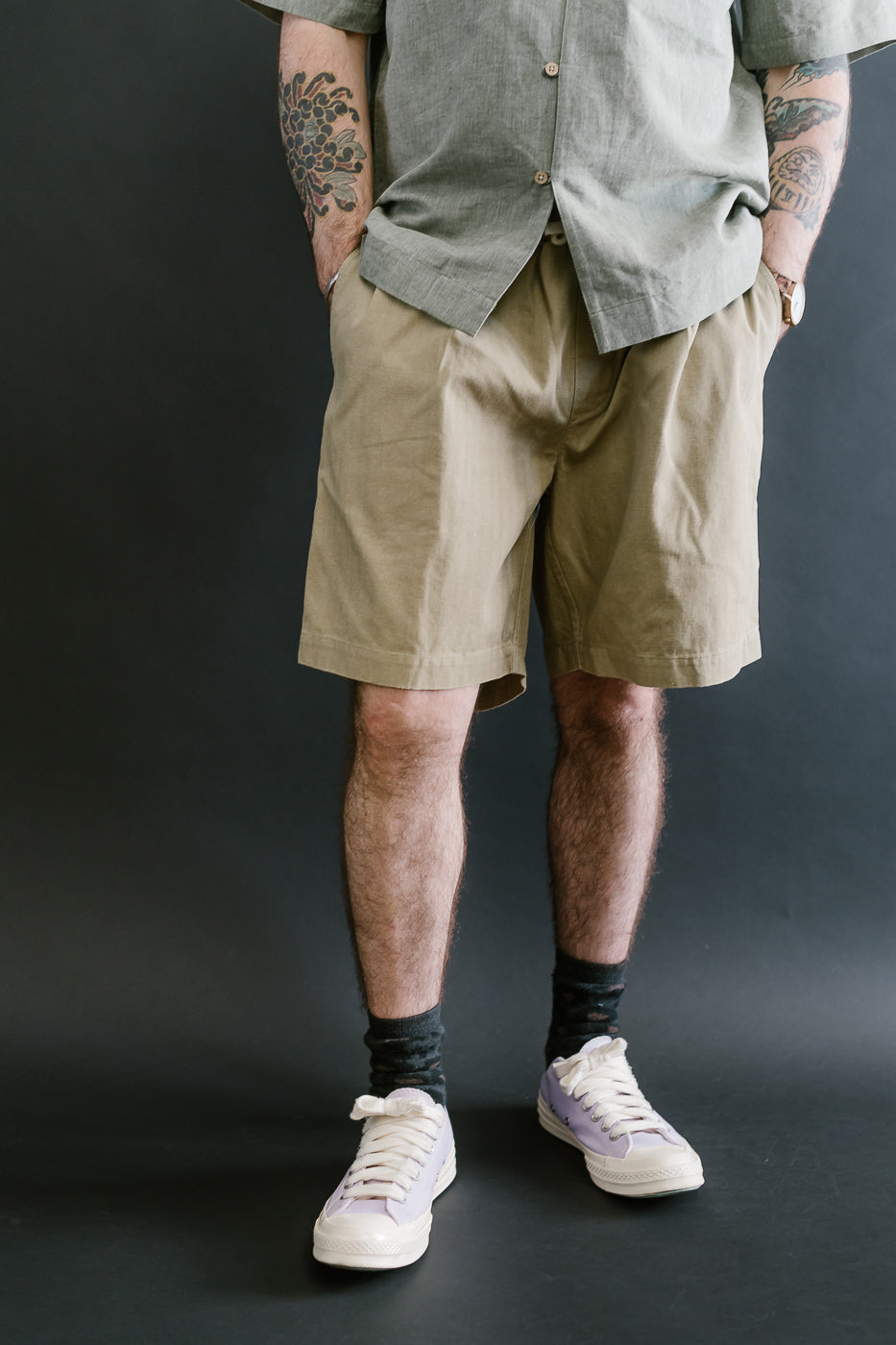 Drawstring Shorts HBT - Sand