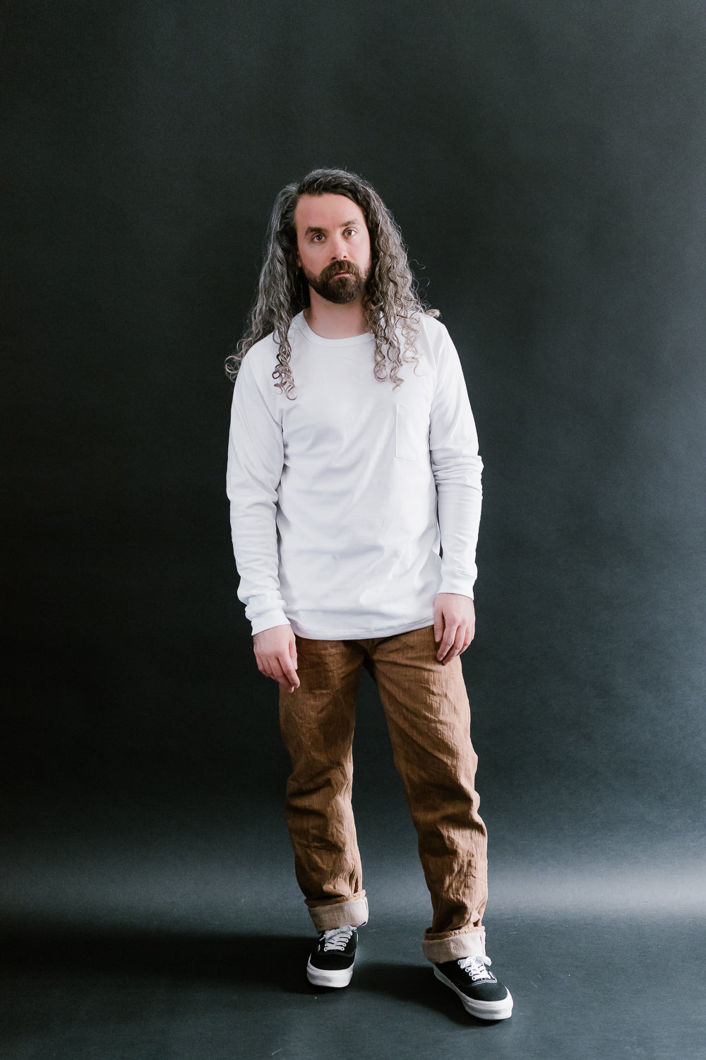 Long Sleeve Pocket T-Shirt - White | Dant Long Sleeve Pocket T-Shirt - White | Dant