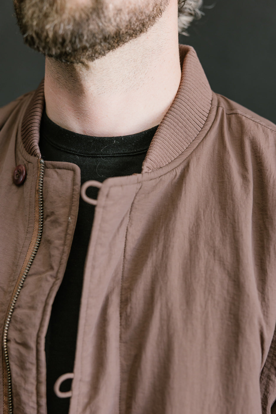 Loop Bomber Jacket - Brown