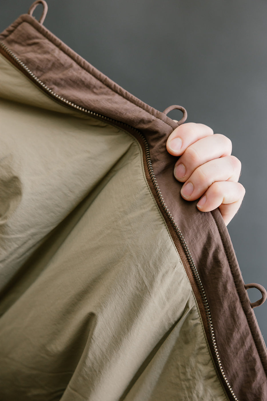 Loop Bomber Jacket - Brown