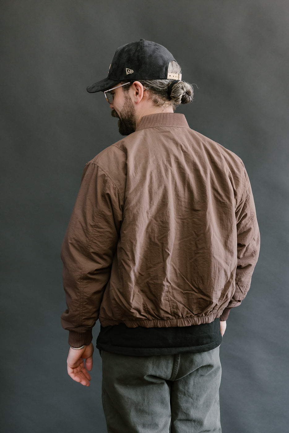 Loop Bomber Jacket - Brown