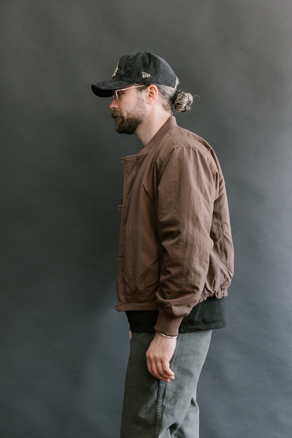 Loop Bomber Jacket - Brown