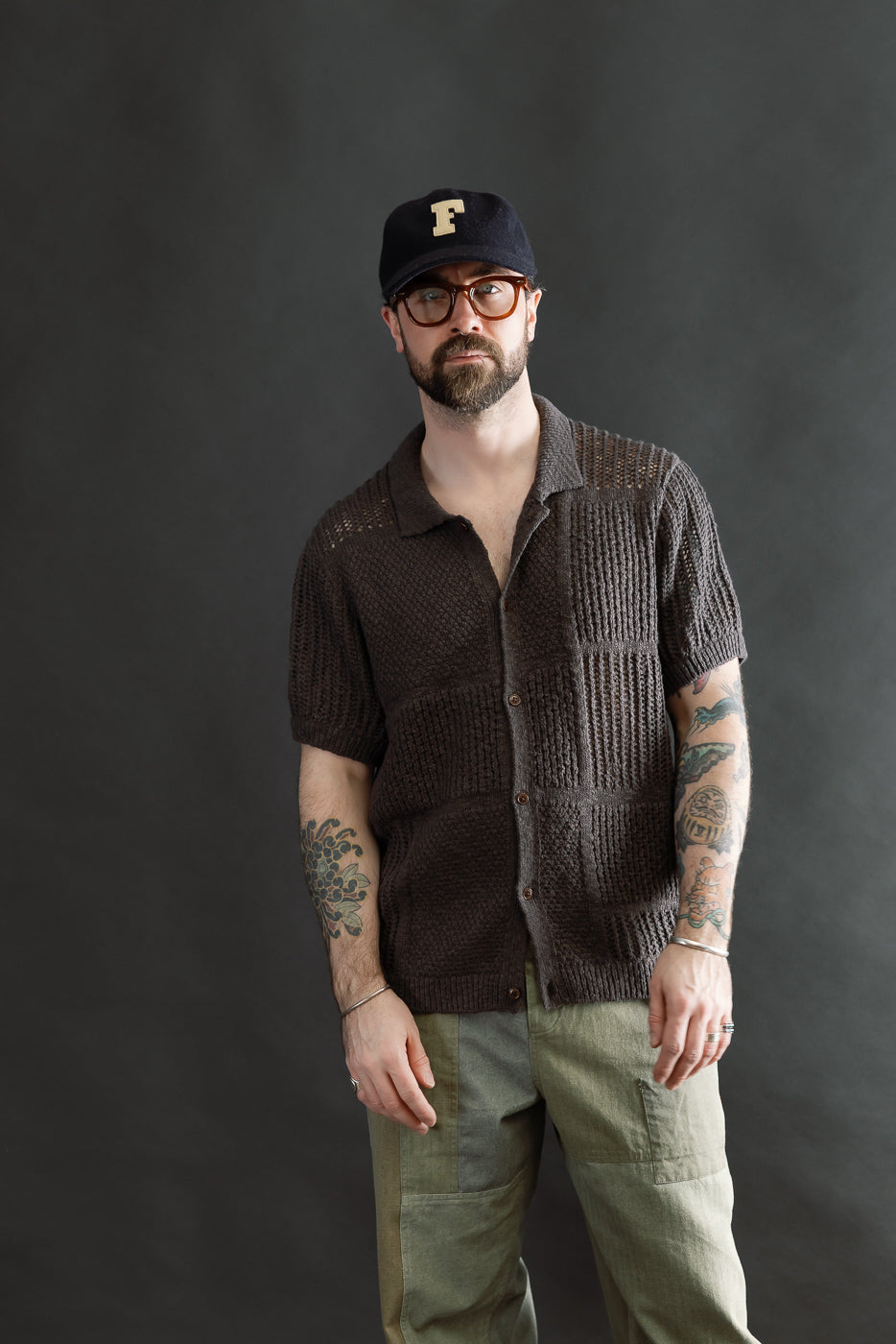 Short Sleeve Knit Shirt - Umber De Stijl | Dant