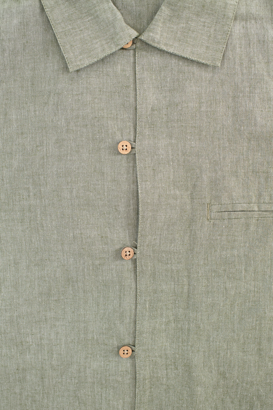 Short Sleeve Linen Loop Shirt - Grass