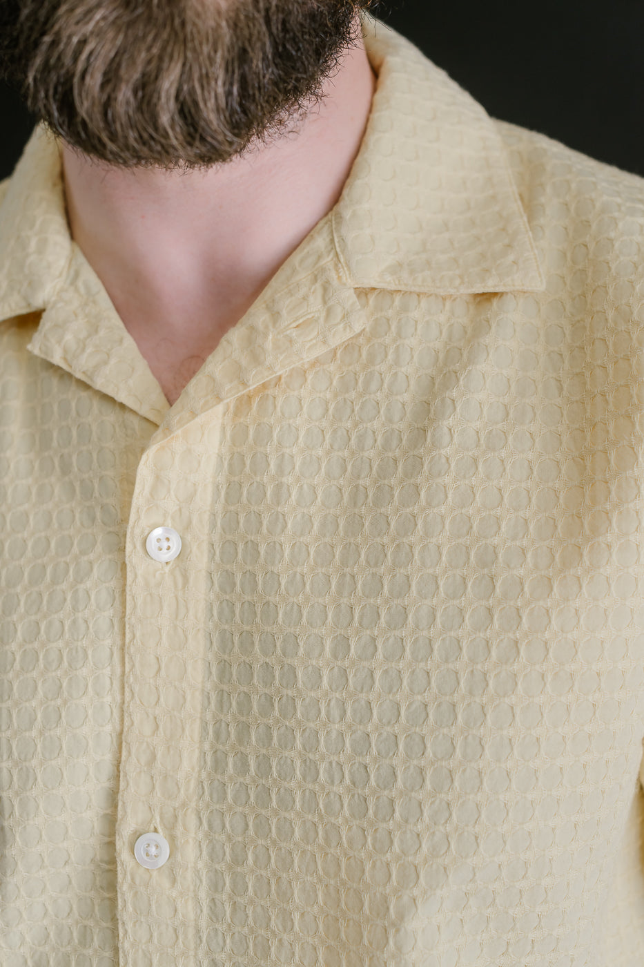 Short Sleeve Resort Shirt Geo Weave - Sunflower
