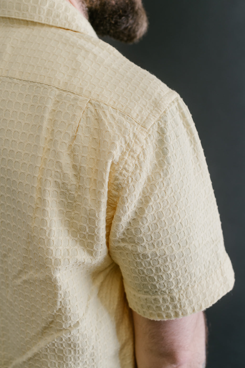 Short Sleeve Resort Shirt Geo Weave - Sunflower