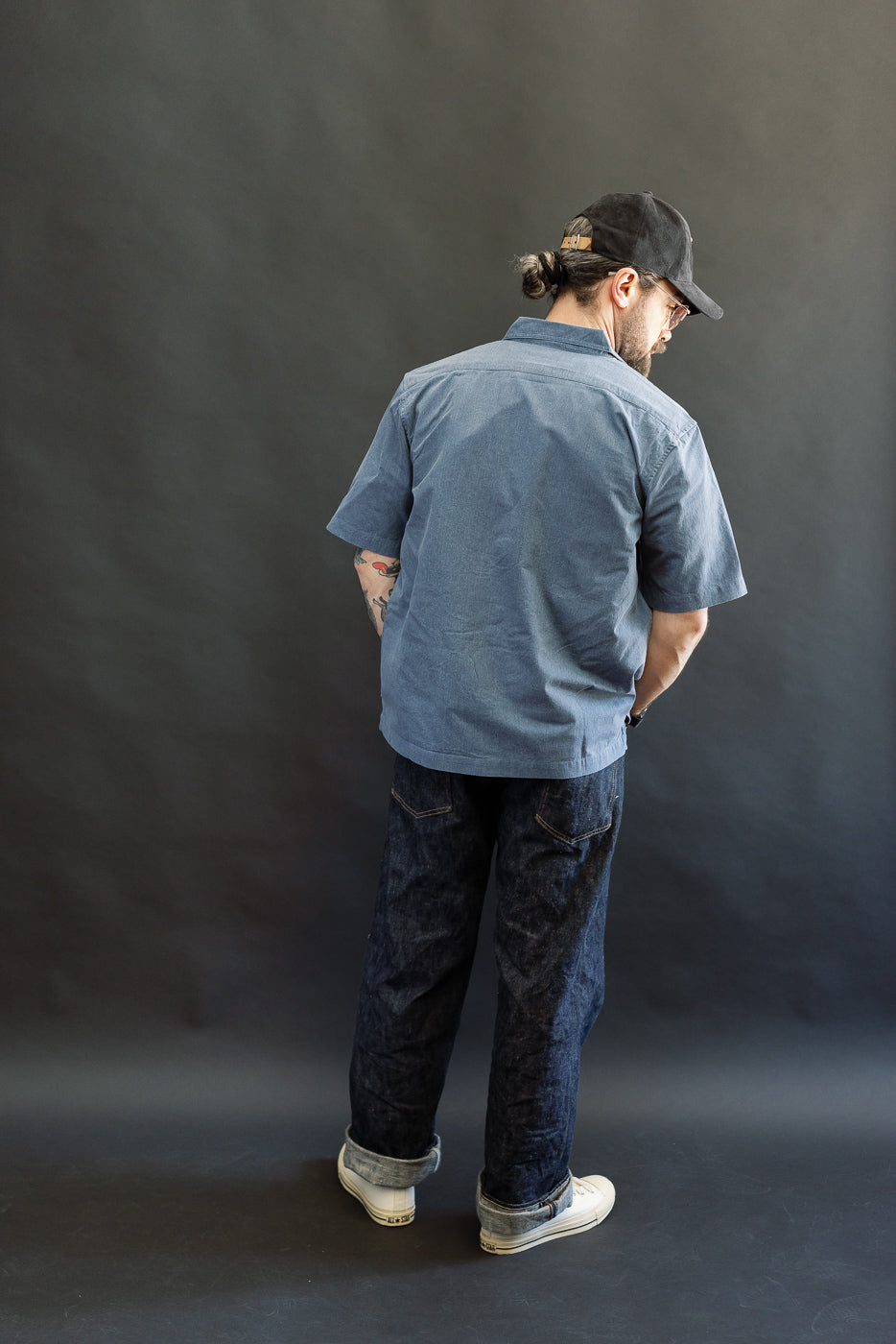 Short Sleeve Work Shirt - Blue Pigment Dye | Dant