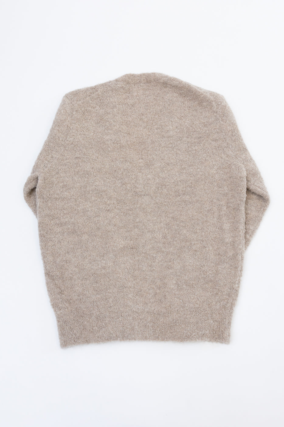 V-Neck Cardigan Boucle Alpaca - Khaki