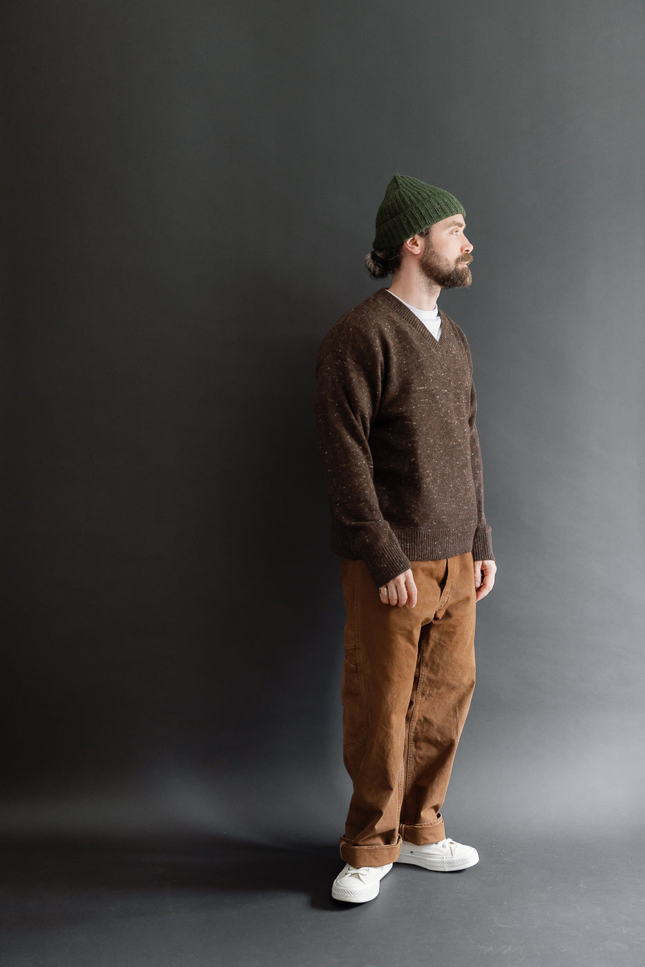 Full body side view of a 5'9