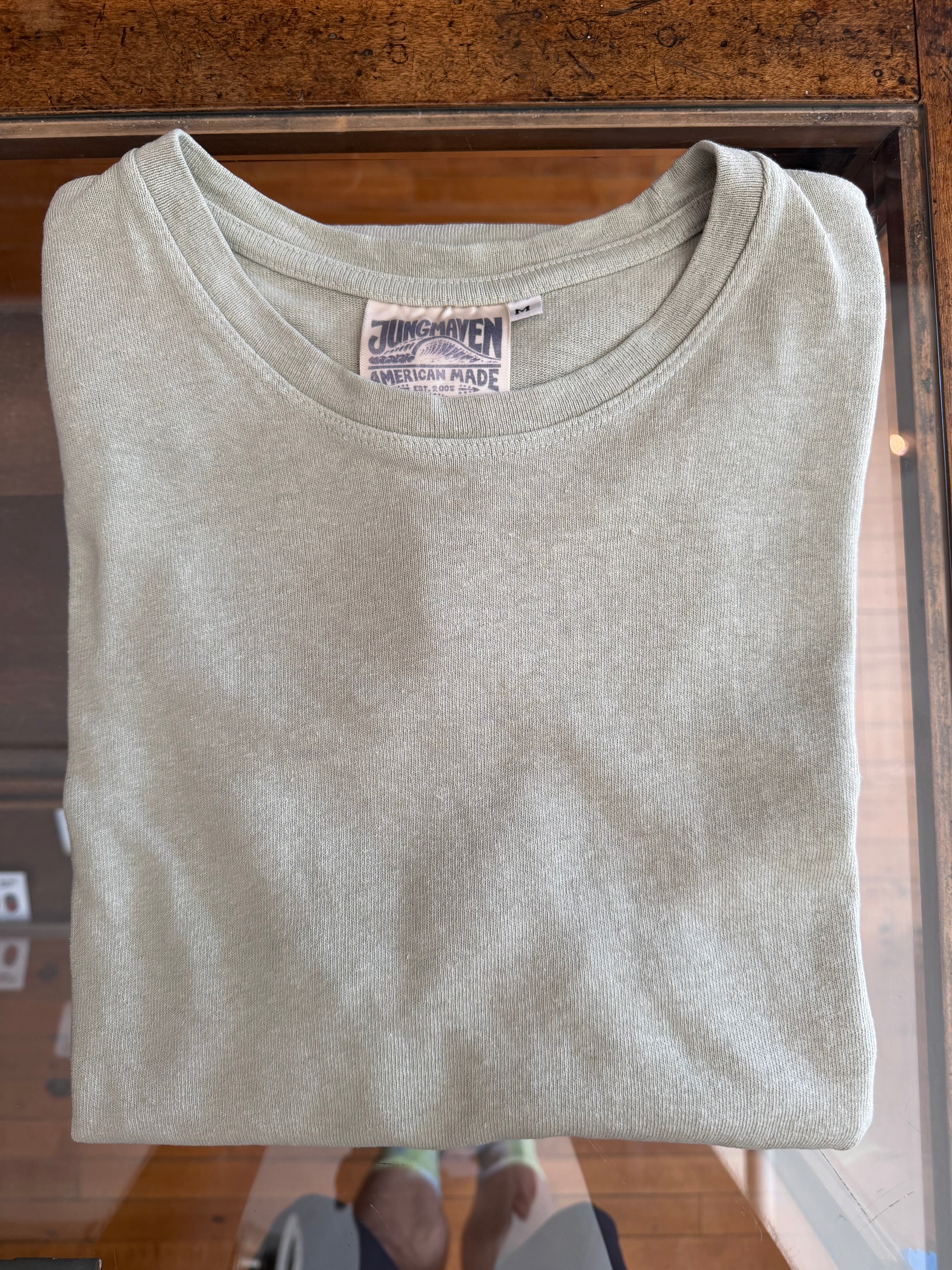 Gently Used Jungmaven Boulder Tee - Light Green - Medium