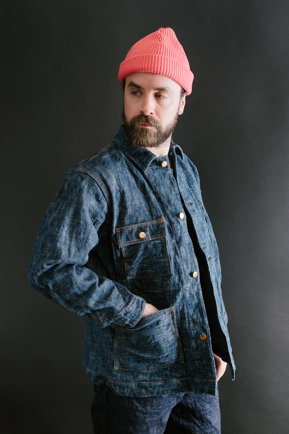 GZ-15CVRL-0611 - 15oz Skein Dyed Coverall - Green Indigo