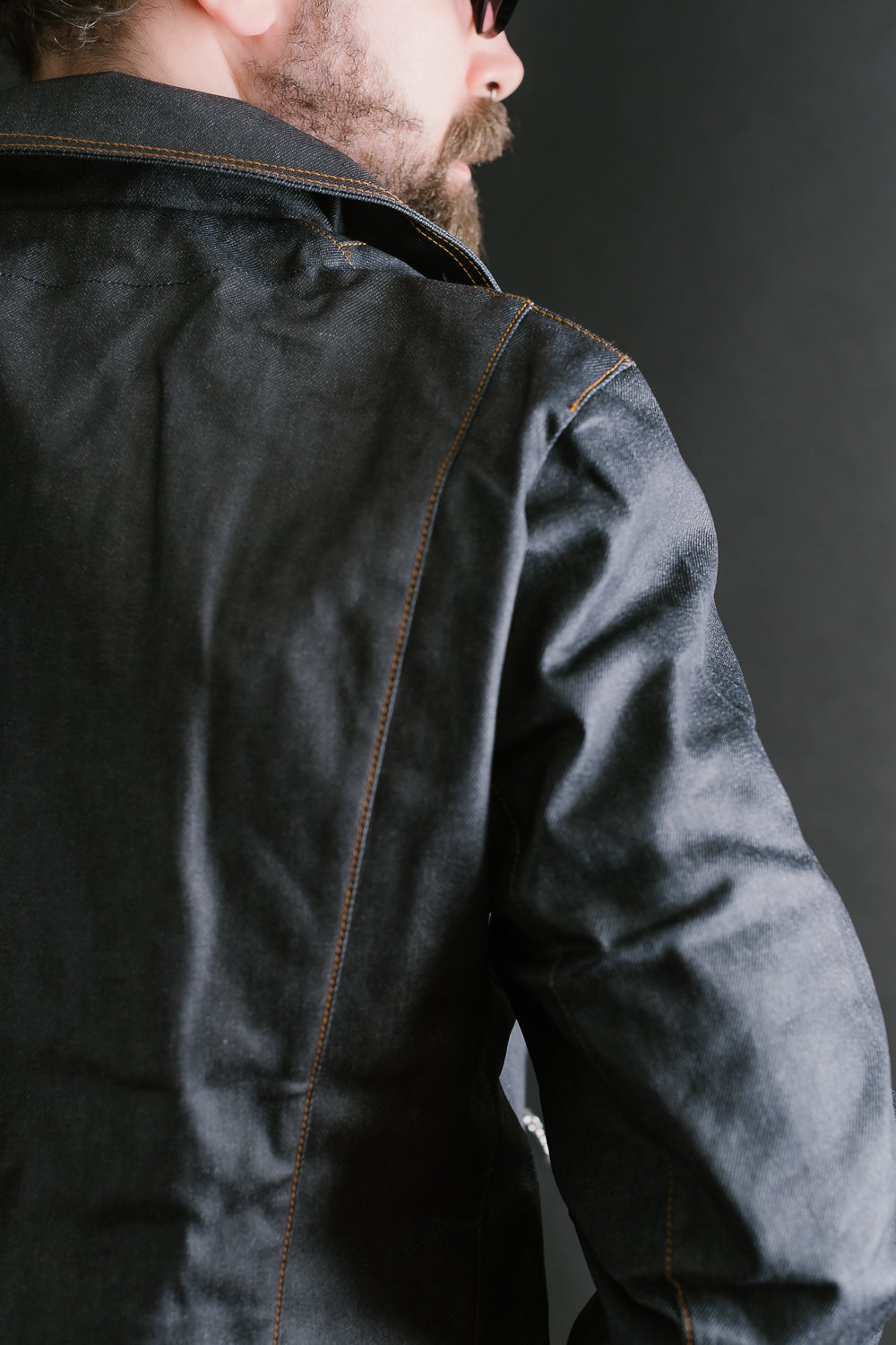 GZ-DWR-0608 - Double Rider's Coated Jean Jacket - Indigo