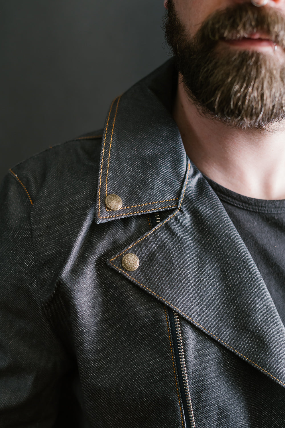GZ-DWR-0608 - Double Rider's Coated Jean Jacket - Indigo