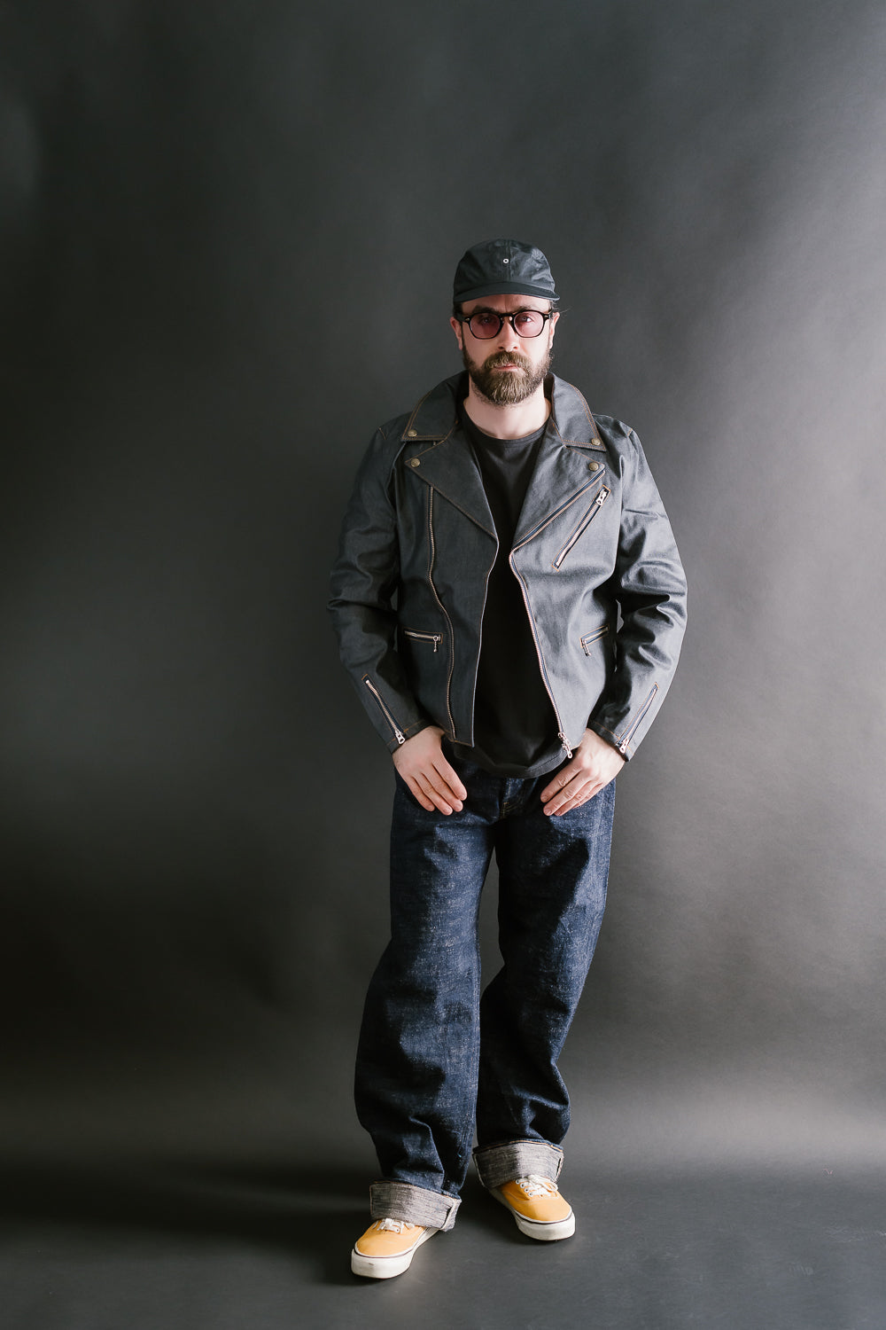 GZ-DWR-0608 - Double Rider's Coated Jean Jacket - Indigo