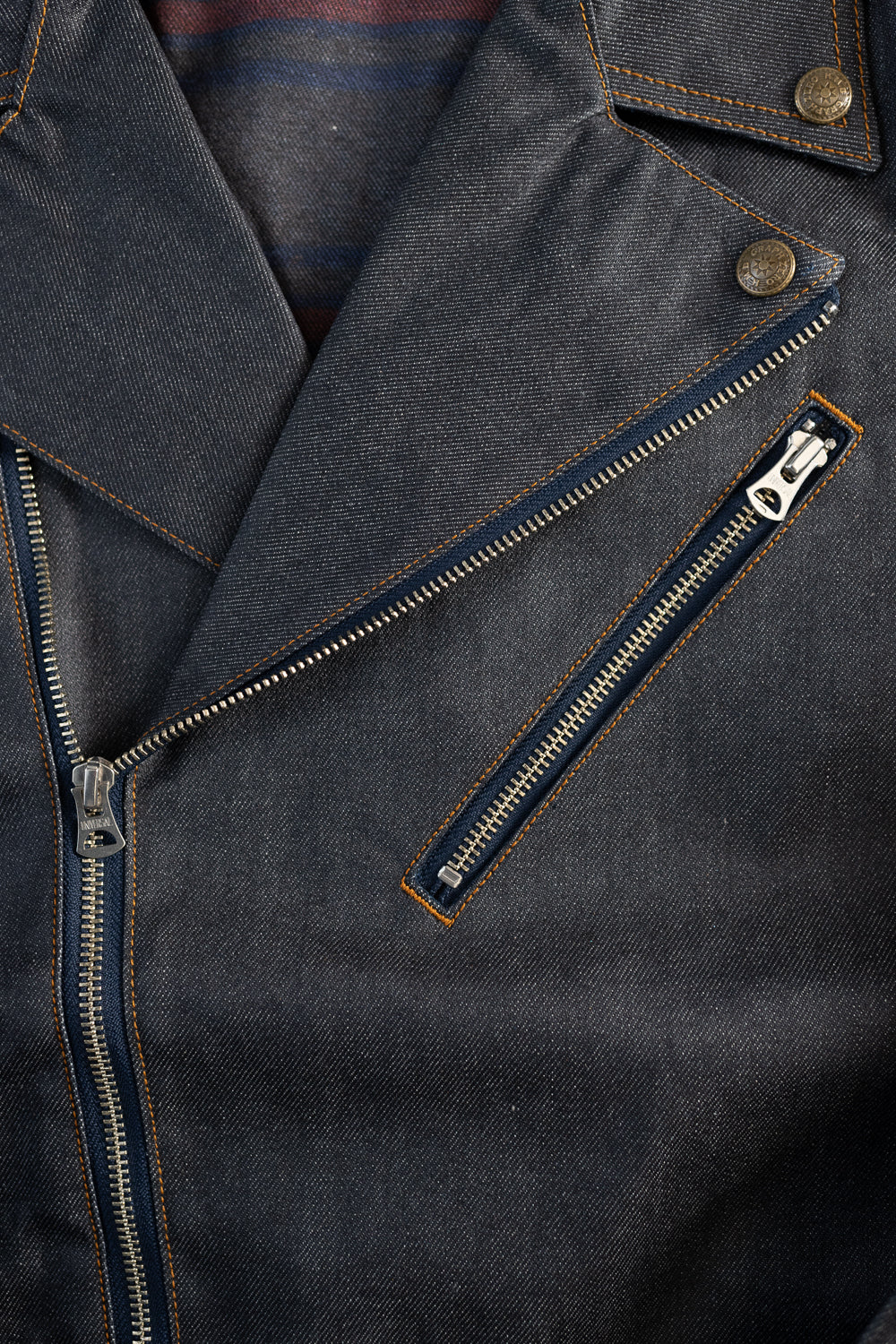 GZ-DWR-0608 - Double Rider's Coated Jean Jacket - Indigo