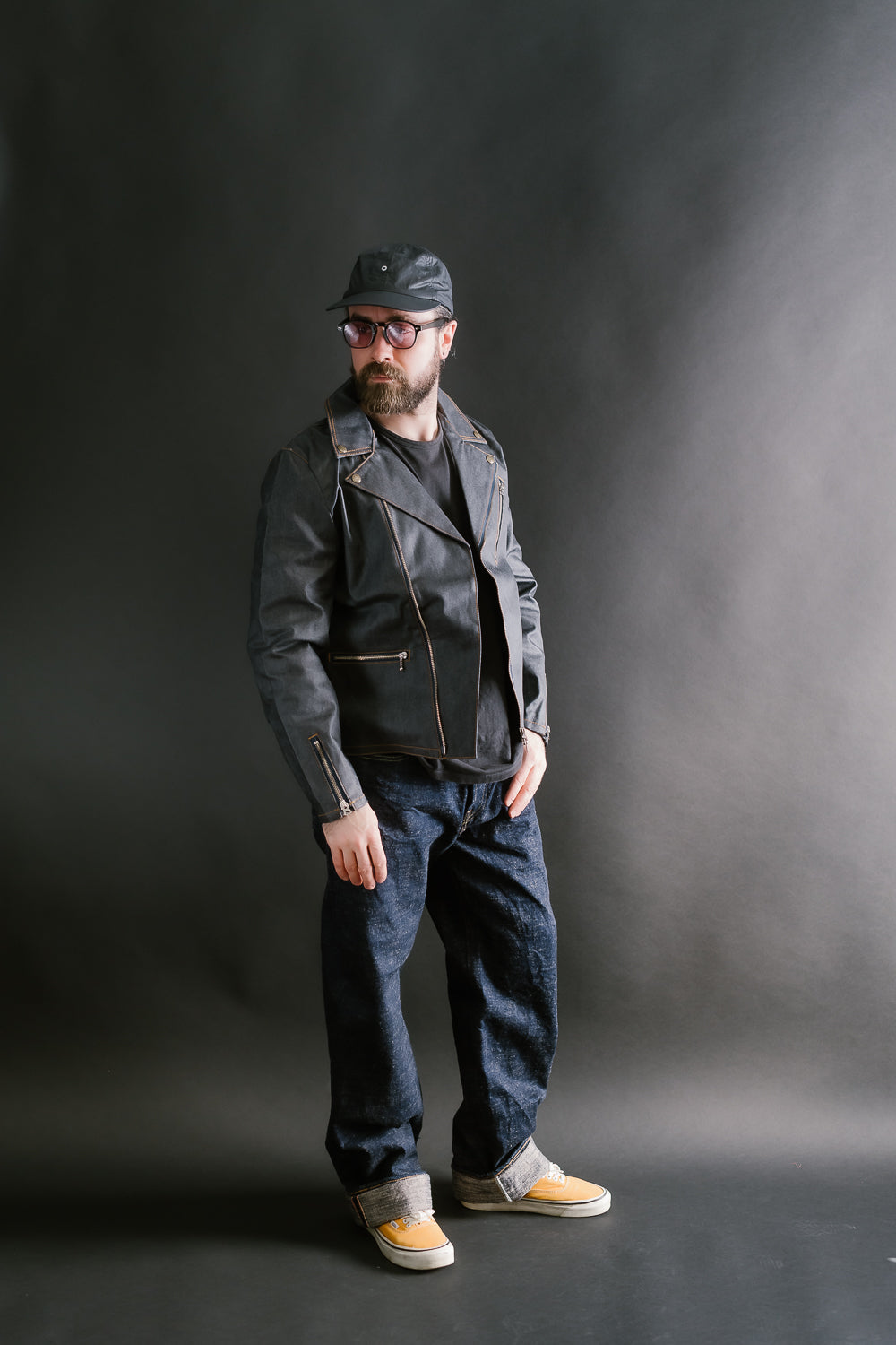 GZ-DWR-0608 - Double Rider's Coated Jean Jacket - Indigo