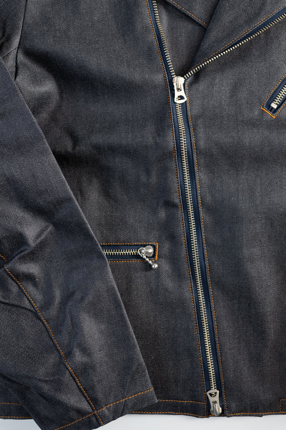 GZ-DWR-0608 - Double Rider's Coated Jean Jacket - Indigo