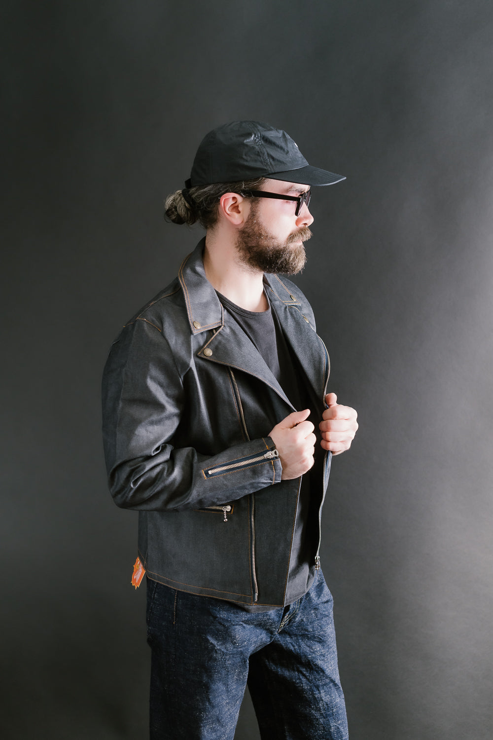 GZ-DWR-0608 - Double Rider's Coated Jean Jacket - Indigo