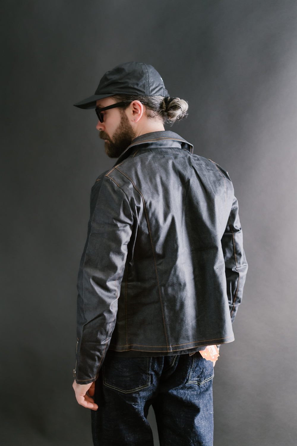 GZ-DWR-0608 - Double Rider's Coated Jean Jacket - Indigo