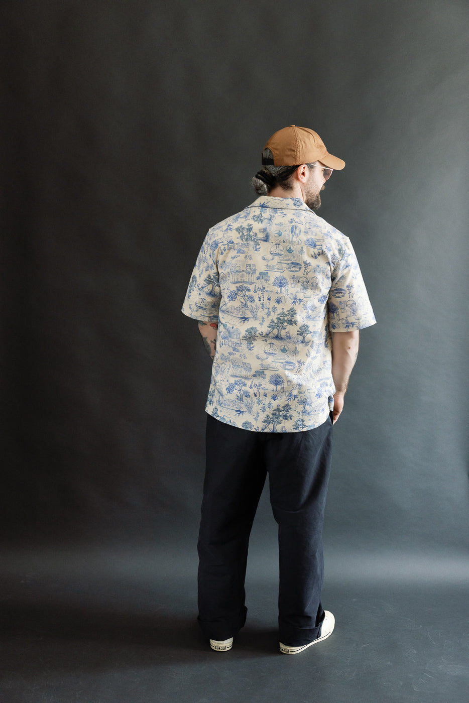 Aloha Shirt - Linen Cats - Blue | Dant