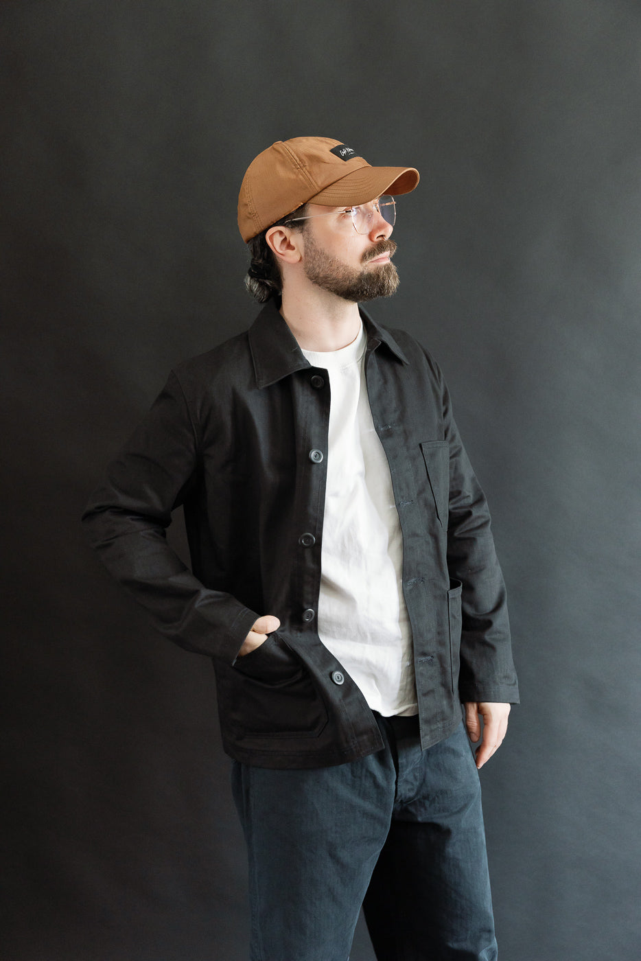 Dant Exclusive Dry Wax Woven Chore Coat - Black HB | Dant