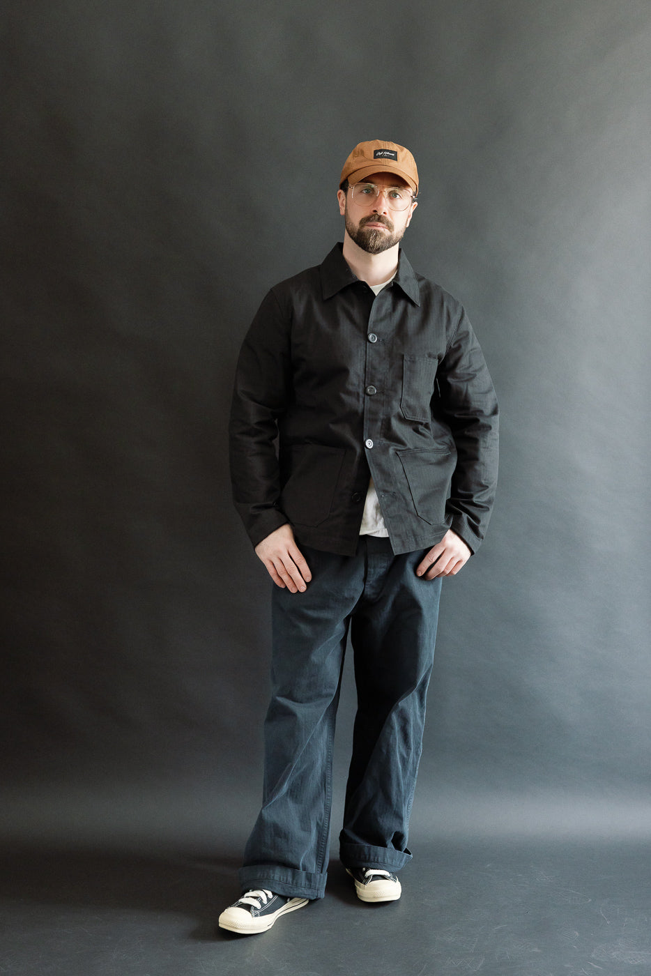 Dant Exclusive Dry Wax Woven Chore Coat - Black HB | Dant