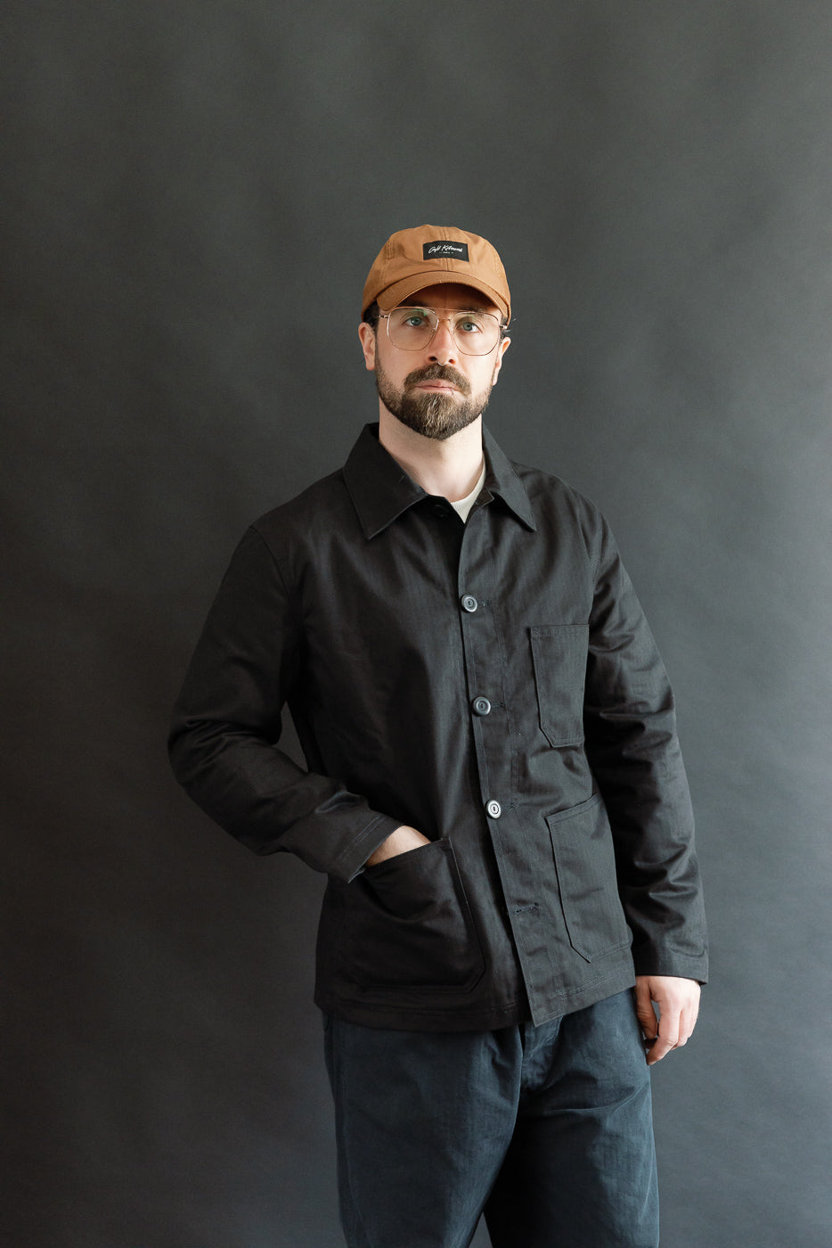 Dant Exclusive Dry Wax Woven Chore Coat - Black HB | Dant
