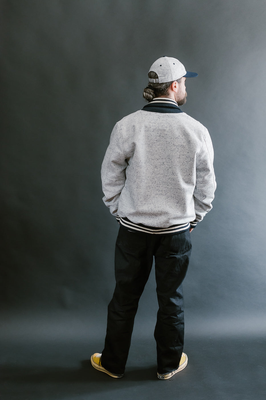 Club Jacket - Natural, Navy Heather