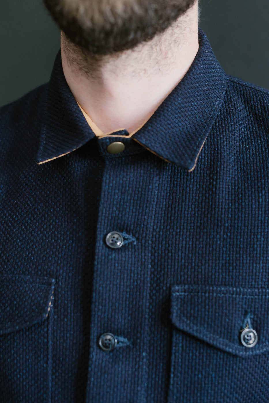 Crissman Overshirt - Indigo Sashiko