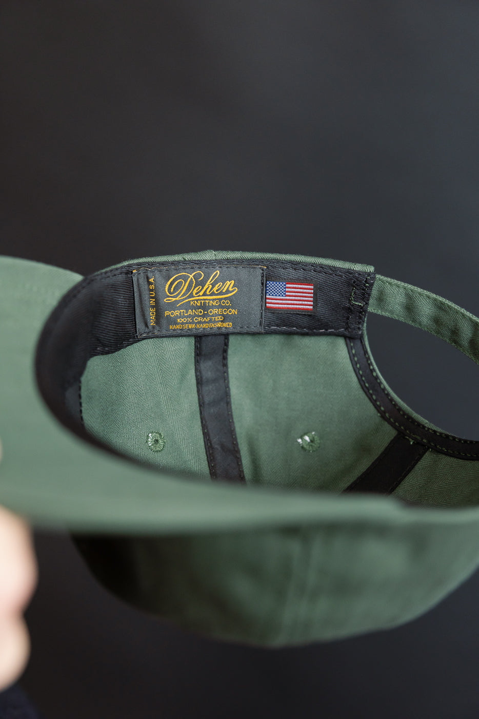 Dry Waxed Cotton Baseball Hat - Spruce