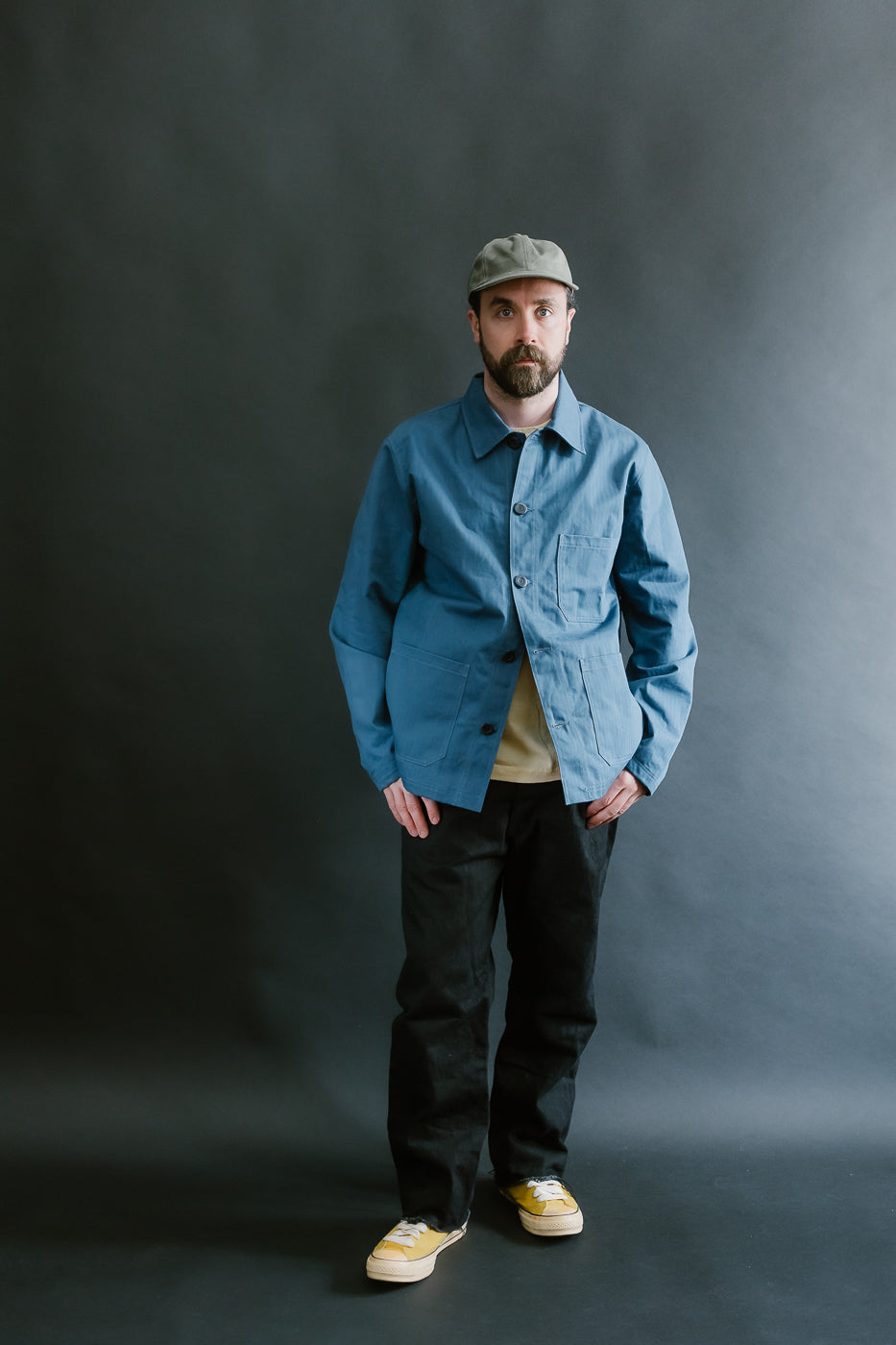 Dry Waxed Chore Coat - Mock Blue