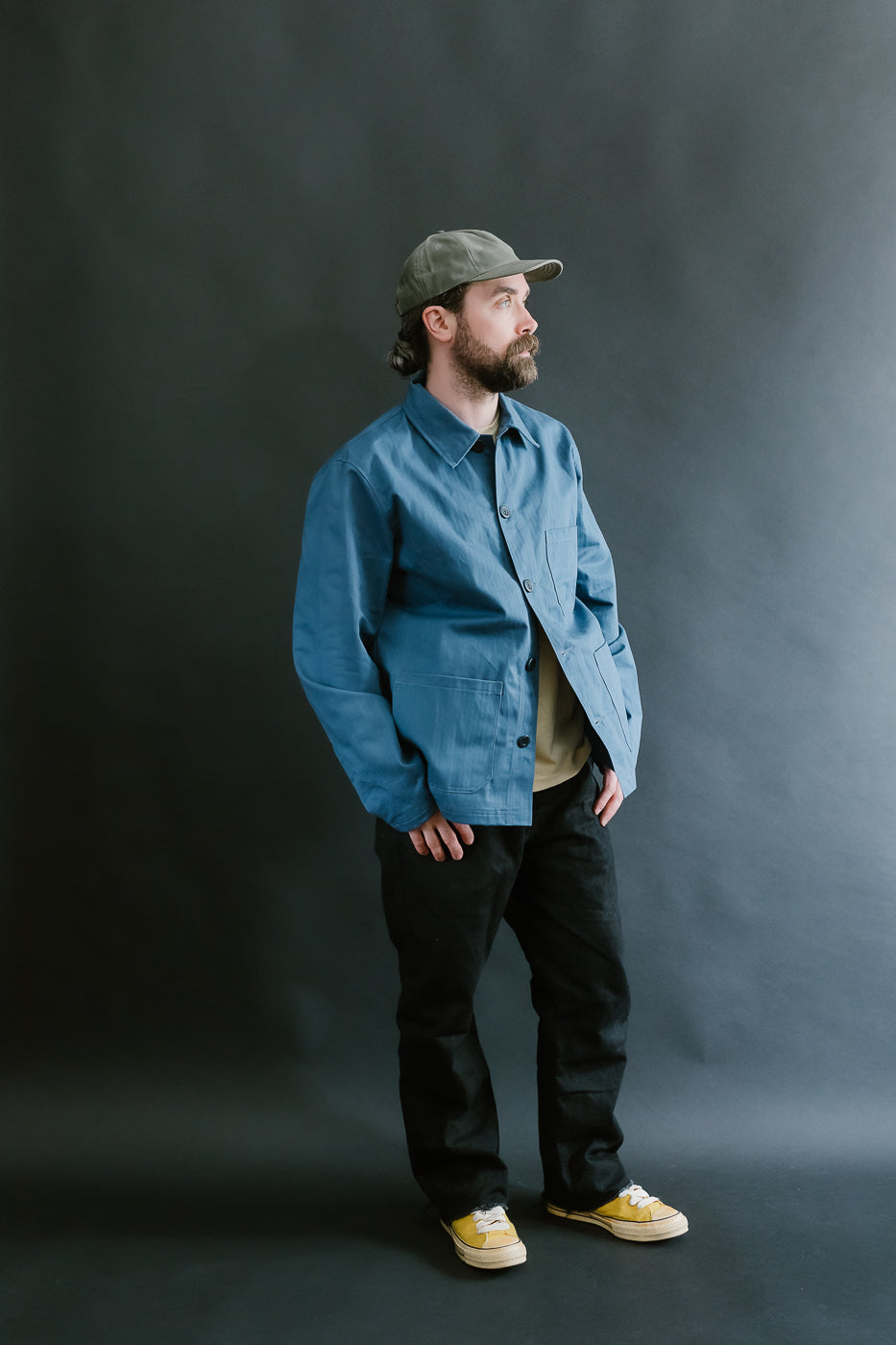 Dry Waxed Chore Coat - Mock Blue