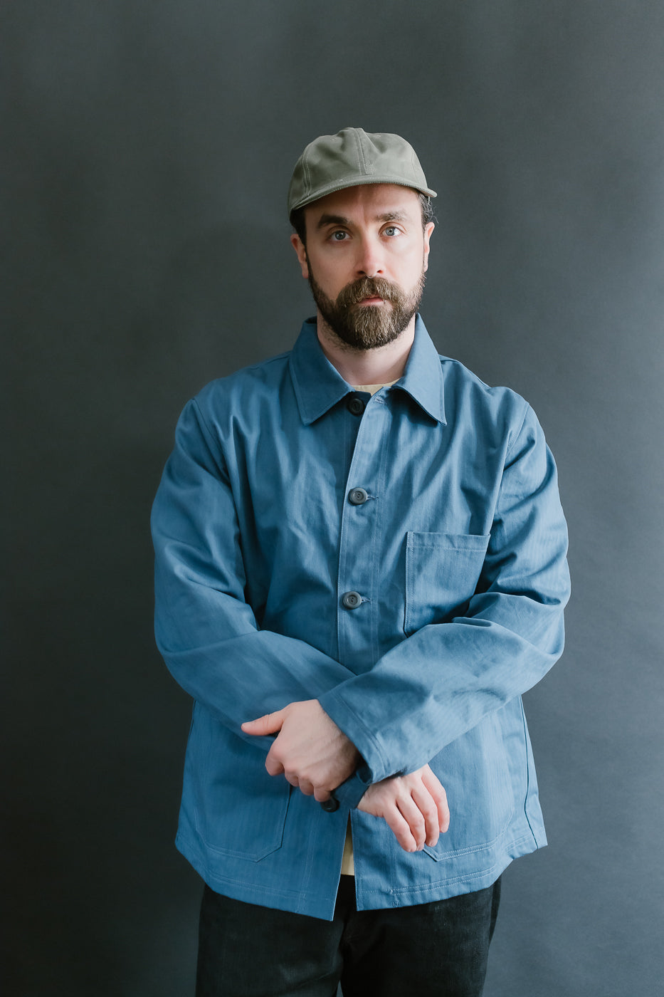 Dry Waxed Chore Coat - Mock Blue