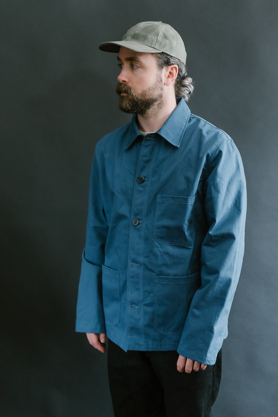 Dry Waxed Chore Coat - Mock Blue