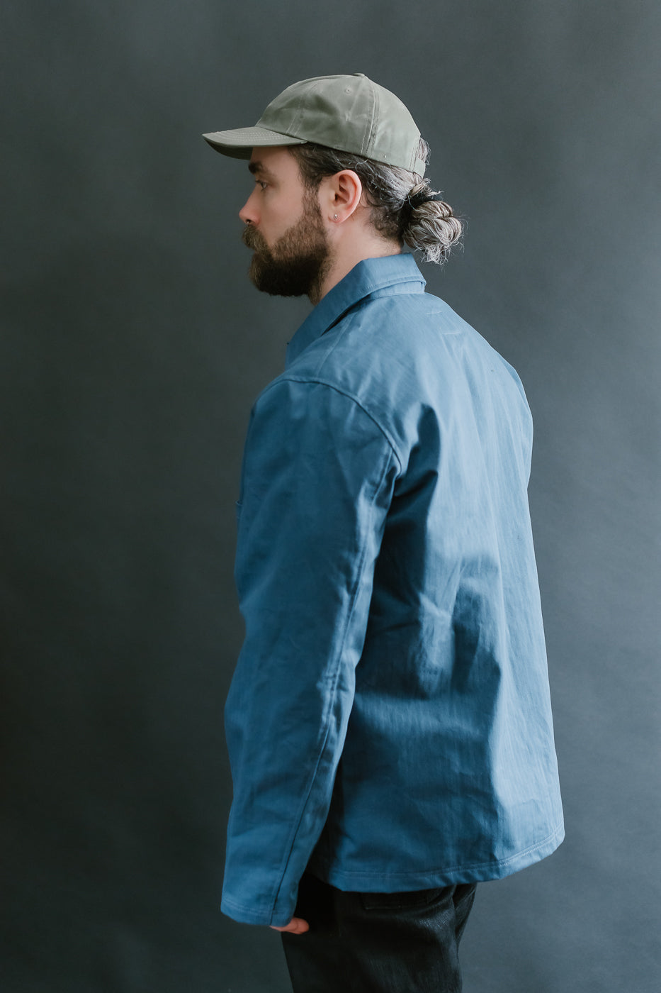 Dry Waxed Chore Coat - Mock Blue