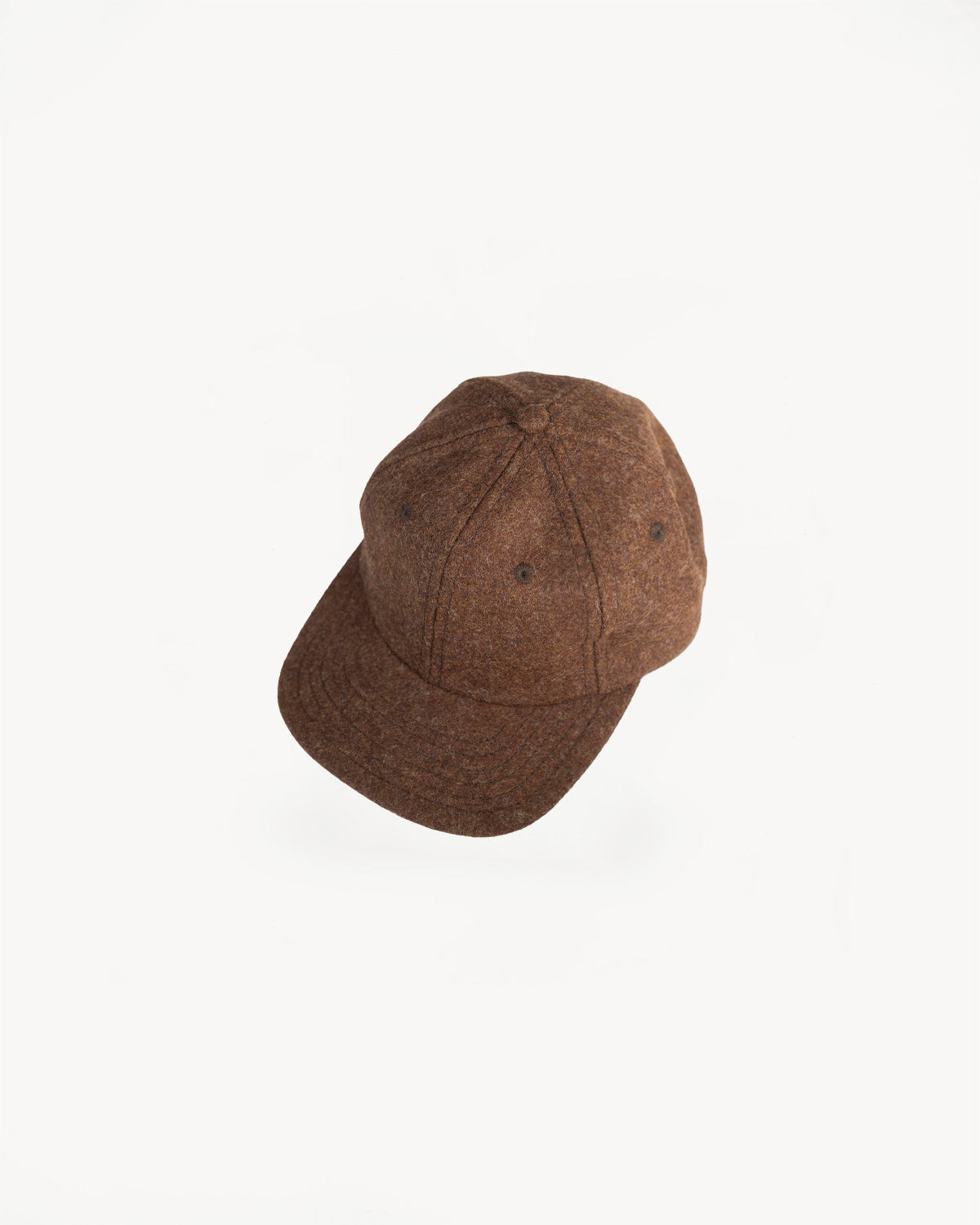Melton Wool Baseball Hat - Medium Brown Mix | Dant