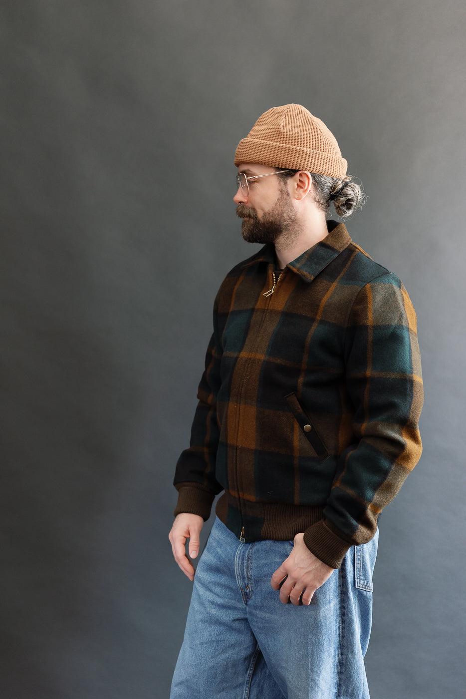 Melton Wool Weekender Jacket - Oregon Plaid