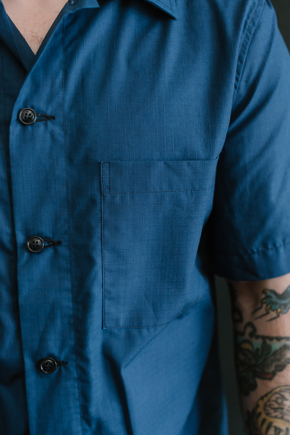 Skyliner Lounge Shirt - Indigo Ripstop