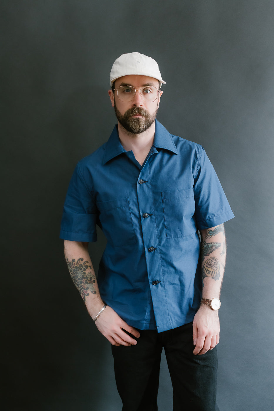 Skyliner Lounge Shirt - Indigo Ripstop
