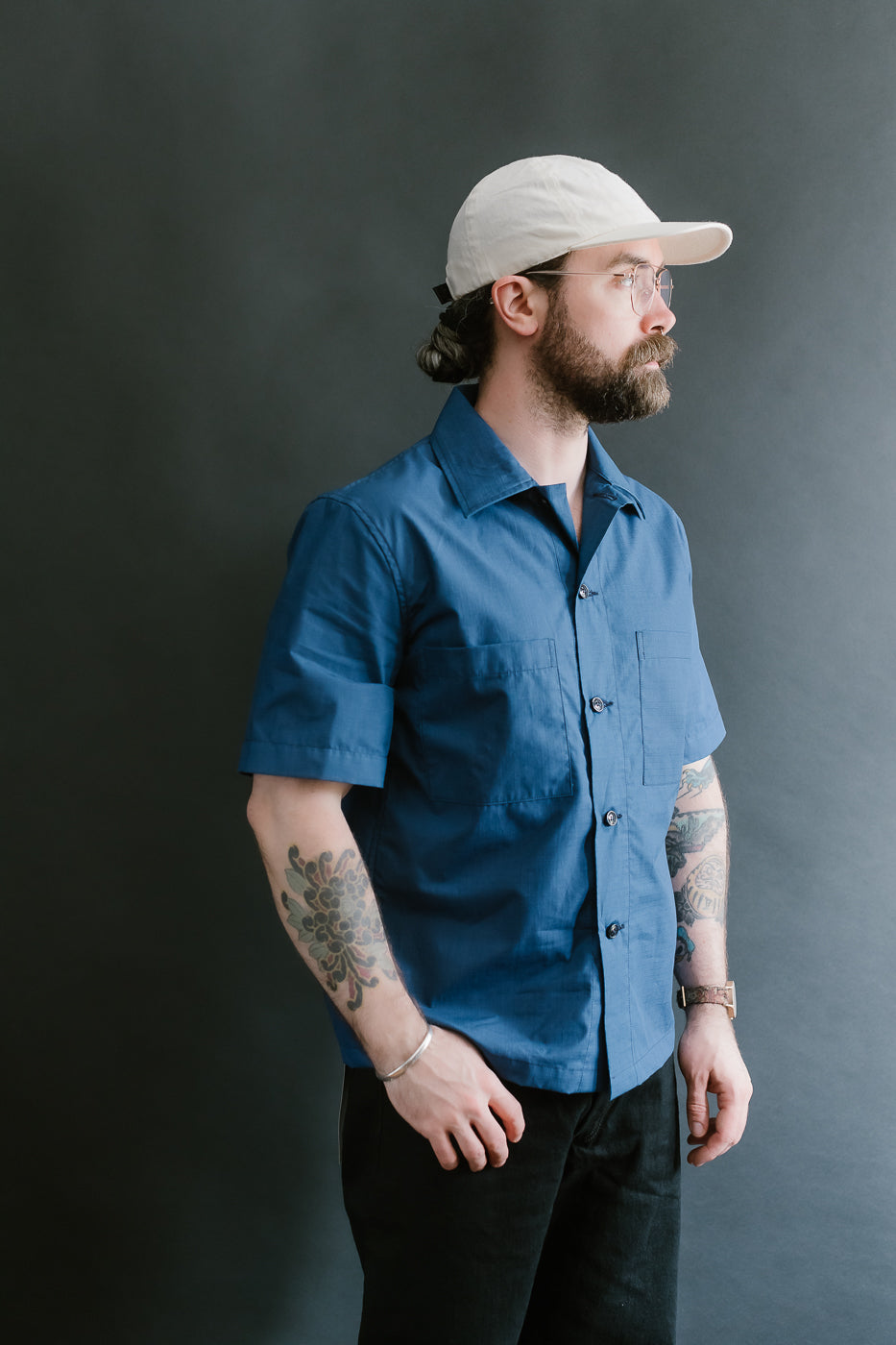 Skyliner Lounge Shirt - Indigo Ripstop