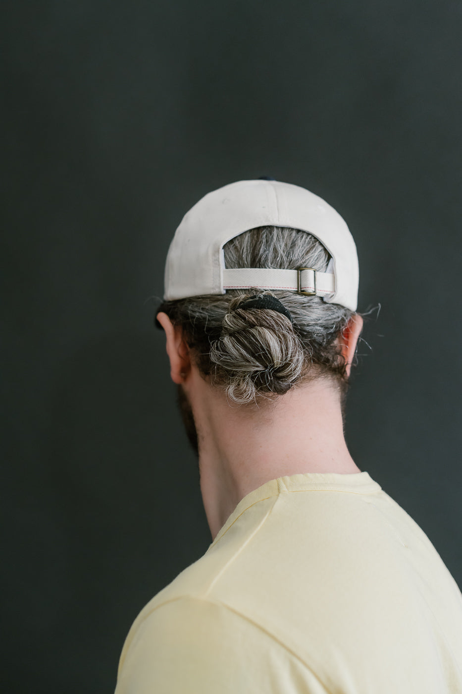 Unstructured 2-tone Baseball Hat - Natural Selvedge, Indigo Sashiko
