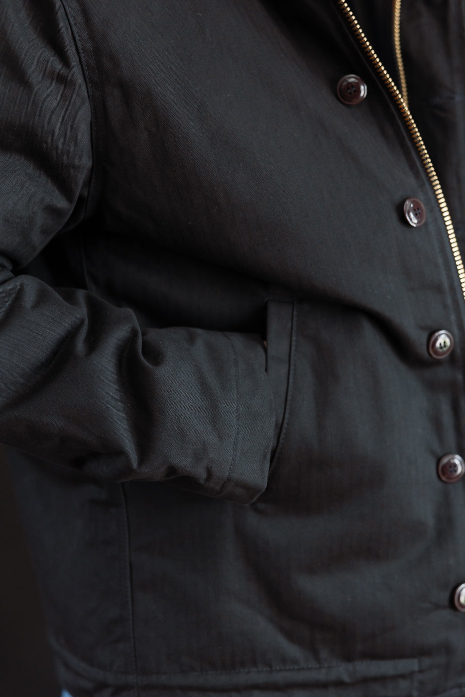 Dant Exclusive N-1 Dry Wax Deck Jacket - Black HB, Kodiak | Dant